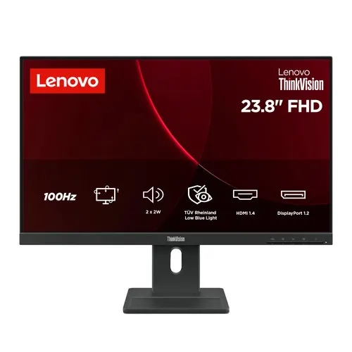 Lenovo ThinkVision E24-40 monitor komputerowy 60,5 cm (23.8") 1920 x 1080 px Full HD LCD Czarny