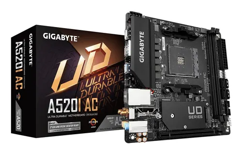 GIGABYTE A520I AC płyta główna AMD A520 Socket AM4 mini ITX