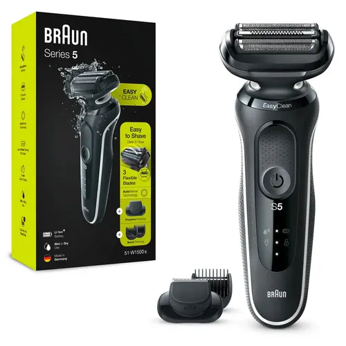Braun Series 5 51-W1500s Golarka foliowa Przycinarka Czarny