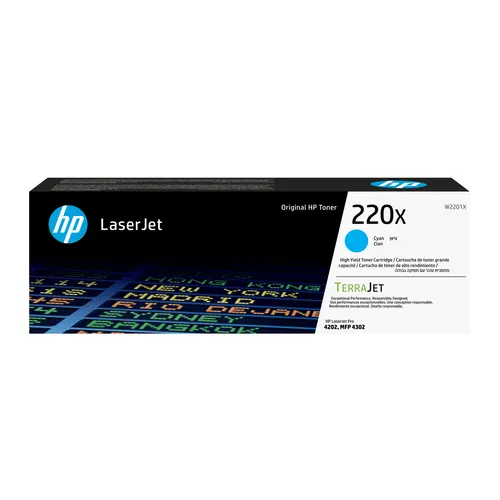 HP Oryginalnym wkładem z błękitnym tonerem 220X LaserJet
