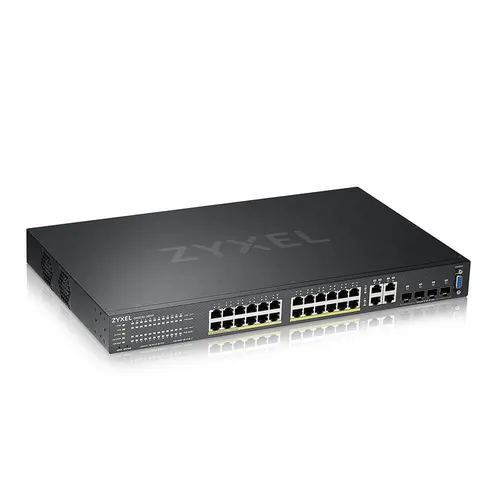 Zyxel GS2220-28HP-EU0101F przełącznik sieciowy Zarządzany L2 Gigabit Ethernet (10/100/1000) Obsługa PoE Czarny