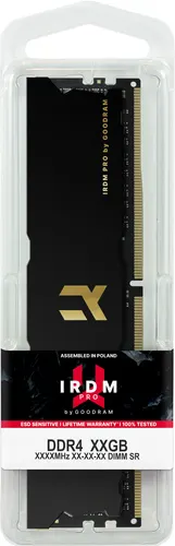 Goodram IRDM PRO moduł pamięci 8 GB 1 x 8 GB DDR4 288-pin DIMM, czarny, 8 GB, 4000 MHz CL18