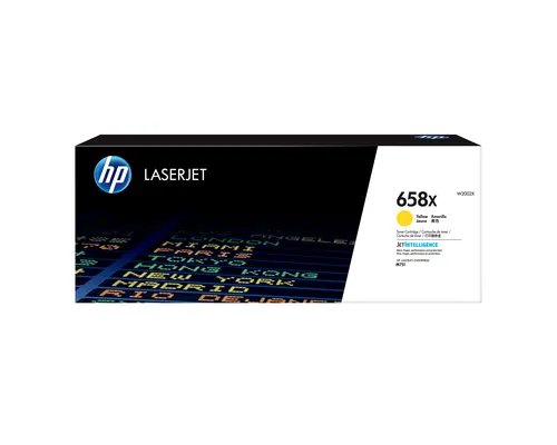 HP 658X — oryginalny wkład LaserJet o dużej wydajności z żółtym tonerem