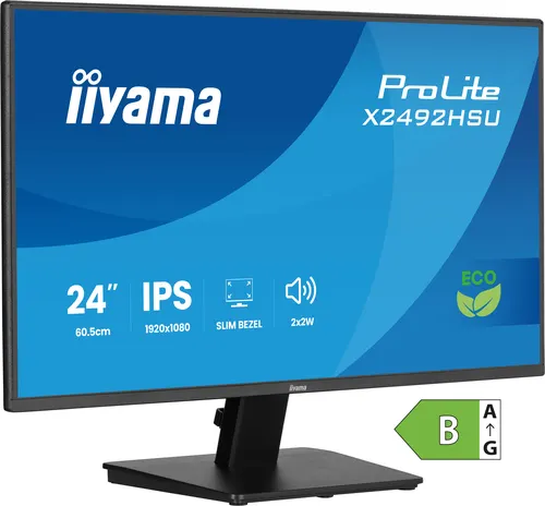 iiyama ProLite X2492HSU-B1 monitor komputerowy 60,5 cm (23.8") 1920 x 1080 px Full HD LED Czarny