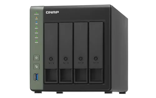 QNAP TS-431X3 NAS Tower Annapurna Labs Alpine AL-314 4 GB DDR3 0 TB QNAP Turbo System Czarny