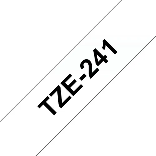 Brother TZE-241 taśmy do etykietowania Czarny na białym