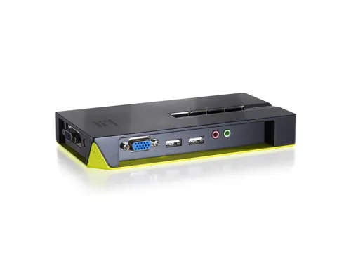 LevelOne KVM-0421 przełącznik KVM Czarny, Zielony