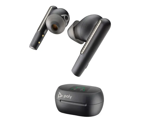 HP Poly Słuchawki douszne Poly Voyager Free 60+ UC M w kolorze głębokiej czerni + adapter USB-A BT700 + etui z ładowarką i ekranem dotykowym