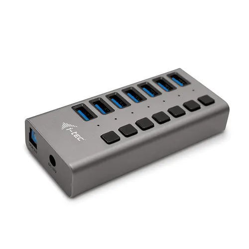 i-tec U3CHARGEHUB7 ładowarka do urządzeń przenośnych Uniwersalne Szary Prąd przemienny Szybkie ładowanie Wewnętrzna