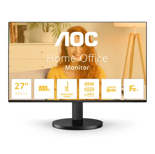 AOC B3 Q27B3CF2/23 monitor komputerowy 68,6 cm (27") 2560 x 1440 px Quad HD Czarny