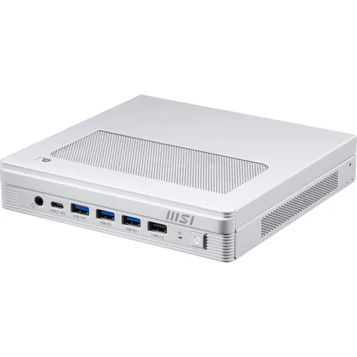 MSI PRO DP10 A14MG-007BEU komputer osobisty/workstation Intel® Pentium® Gold G7400 Wielkość PC 1.1L Komputer mini typu barebone Biały