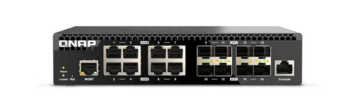 QNAP QSW-M3216R-8S8T przełącznik sieciowy Zarządzany L2/L3 10G Ethernet (100/1000/10000) 1U Czarny