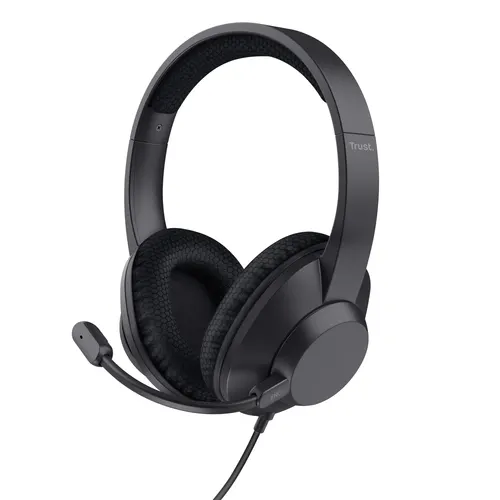 Trust Ayda Max Zestaw słuchawkowy Przewodowa Opaska na głowę Połączenia/muzyka USB Type-C / USB Type-A Czarny