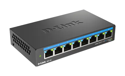 D-Link DMS-108 Nie zarządzany L2 2.5G Ethernet (100/1000/2500) Czarny