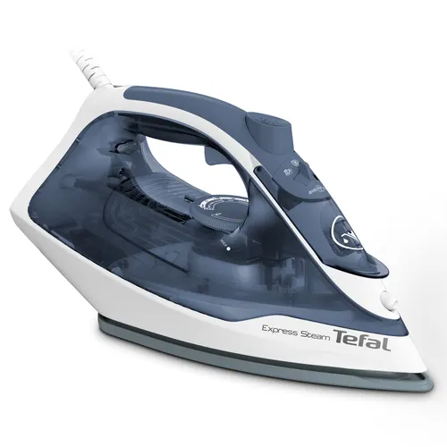 Tefal Express Steam FV2837 Żelazko suche i parowe Ceramiczna stopa 2400 W Niebieski, Szary, Biały