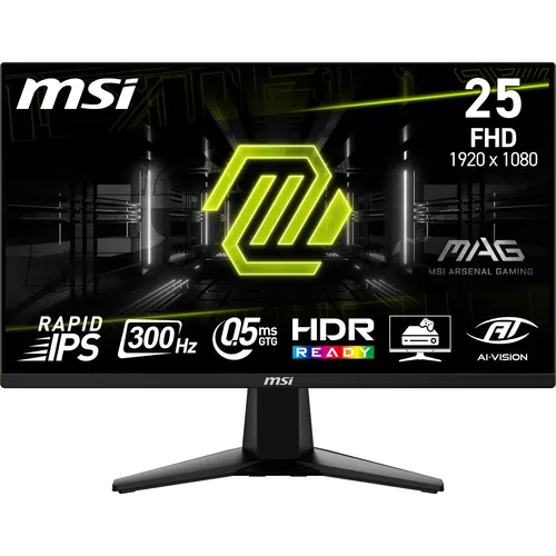 MSI MAG 255XF monitor komputerowy 62,2 cm (24.5") 1920 x 1080 px Full HD Czarny
