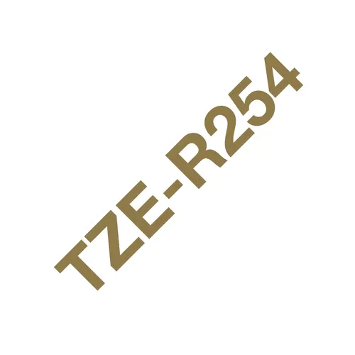 Brother TZE-R254 taśmy do etykietowania Złoty na białym