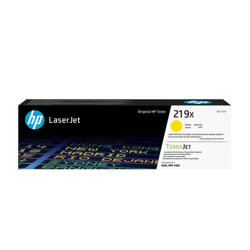 HP Oryginalny, wysokowydajny wkład kontraktowy z żółtym tonerem 219X LaserJet