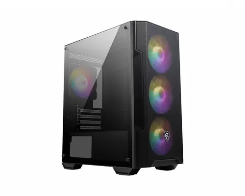MSI MAG Forge M100A Micro Tower Czarny, Przezroczysty