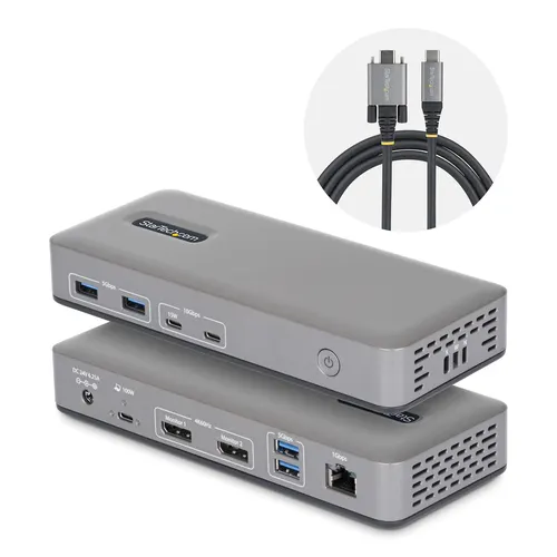 StarTech.com 201UE-USBC-DOCK stacja dokująca Przewodowa USB 3.2 Gen 2 (3.1 Gen 2) Type-C Szary