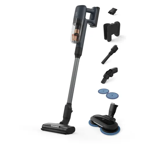Electrolux EP71B14WET Pionowy odkurzacz Bateria Suchy Bez worka 0,3 l Niebieski 4 Ah