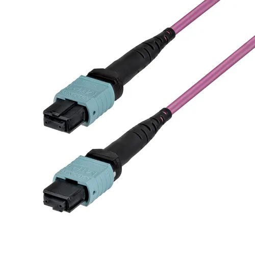 StarTech.com OM4MTP12BOFNP7M kabel InfiniBand / światłowodowy 7 m MPO/MTP Fioletowy