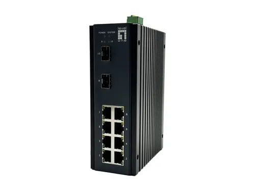 LevelOne IGU-1071 przełącznik sieciowy Zarządzany L2+ Gigabit Ethernet (10/100/1000) Czarny