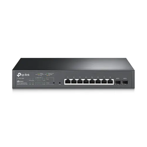 TP-Link JetStream TL-SG2210MP przełącznik sieciowy Zarządzany L2/L2+ Gigabit Ethernet (10/100/1000) Obsługa PoE 1U Czarny