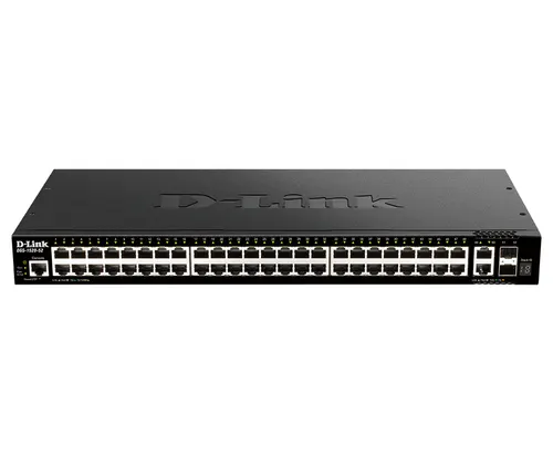 D-Link DGS-1520-52 przełącznik sieciowy Zarządzany L3 10G Ethernet (100/1000/10000) 1U Czarny