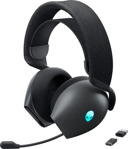 Alienware AW725H Zestaw słuchawkowy Przewodowy i Bezprzewodowy Opaska na głowę Gaming USB Type-C Bluetooth Czarny, czarne