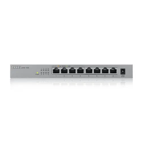 Zyxel MG-108 Nie zarządzany 2.5G Ethernet (100/1000/2500) Stal