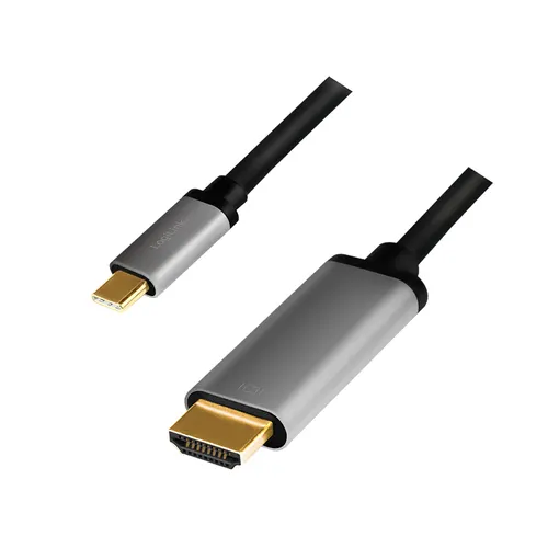LogiLink CUA0101 przejściówka do kabli USB 3.2 Gen1 Type-C HDMI-A Czarny, Szary