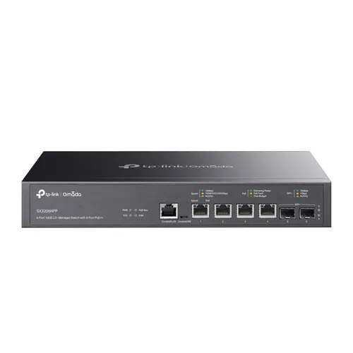 TP-Link Omada SX3206HPP przełącznik sieciowy Zarządzany L2+ 10G Ethernet (100/1000/10000) Obsługa PoE Czarny