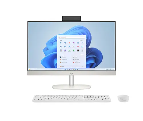 HP 24-cr0312nw AMD Ryzen™ 5 7520U 60,5 cm (23.8") 1920 x 1080 px All-in-One PC 16 GB LPDDR5-SDRAM 512 GB SSD Windows 11 Home Wi-Fi 6 (802.11ax) Biały