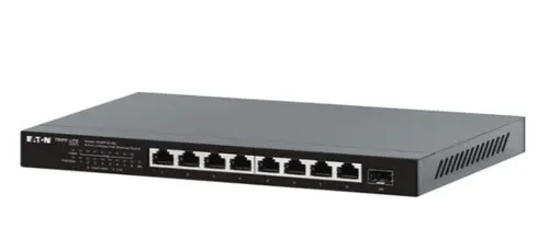 Eaton NG8POE-M2 przełącznik sieciowy Nie zarządzany Gigabit Ethernet (10/100/1000) Obsługa PoE Montaż na biurku/ścianie Czarny