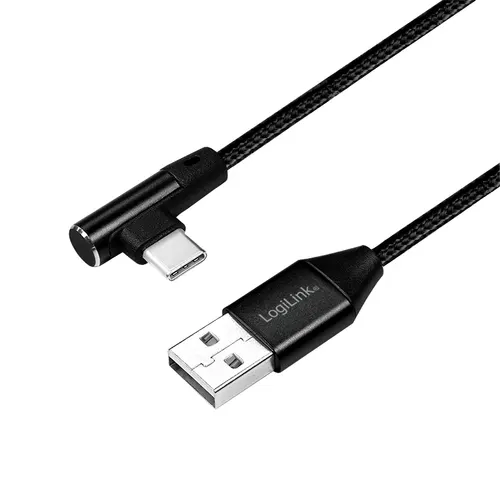 LogiLink CU0138 kabel USB USB 2.0 1 m USB A USB C 0,48 Gbit/s Czarny