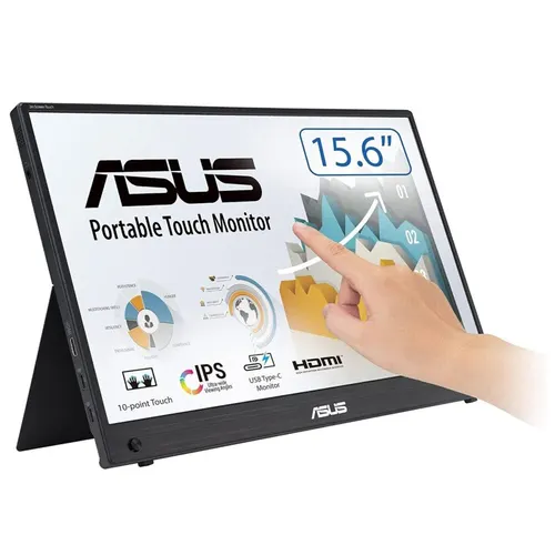 ASUS ZenScreen MB16AHT monitor komputerowy 39,6 cm (15.6") 1920 x 1080 px Full HD Ekran dotykowy Czarny