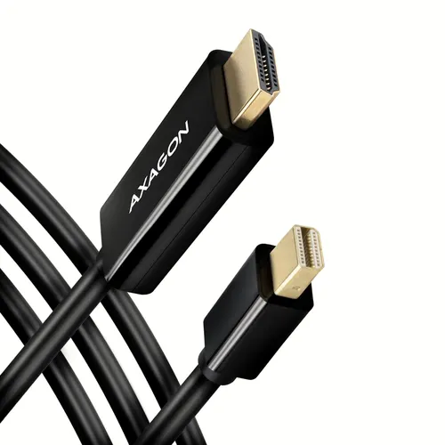 Axagon RVDM-HI14C2 Mini-DisplayPort zu HDMI Adapterkabel 4K/30 Hz 180 cm lang - Kabel - Digital/Display/Video 1,8 m Mini DisplayPort Czarny