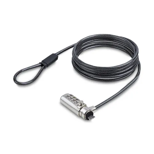 StarTech.com SSTDC4D-LAPTOP-LOCK zapięcie do kabli Czarny, Srebrny 2 m