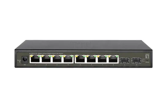 LevelOne GES-2110 przełącznik sieciowy Zarządzany L2 Gigabit Ethernet (10/100/1000) Czarny