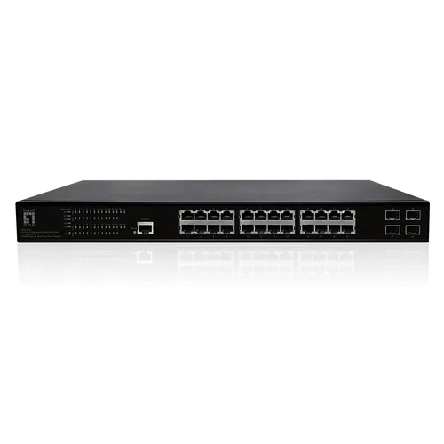 LevelOne GEP-2861 przełącznik sieciowy Zarządzany L2 Gigabit Ethernet (10/100/1000) Obsługa PoE 1U Czarny