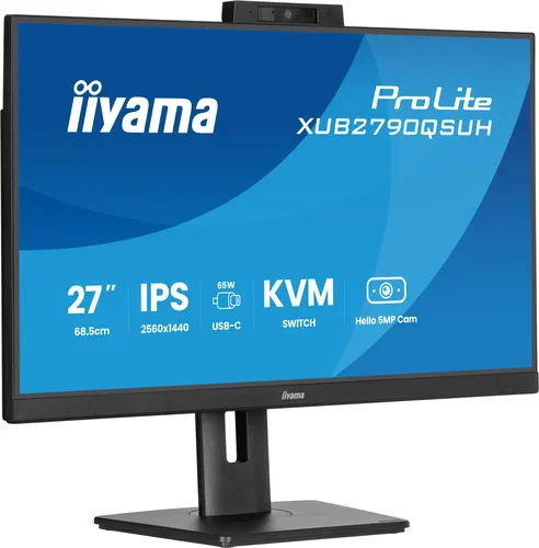iiyama ProLite XUB2790QSUH-B2 monitor komputerowy 68,6 cm (27") 2560 x 1440 px Quad HD LED Czarny
