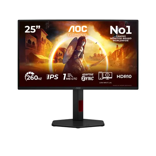 AOC G4 25G4ZR monitor komputerowy 62,2 cm (24.5") 1920 x 1080 px LCD Czarny, Czerwony