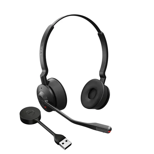 Jabra Engage 55 Zestaw słuchawkowy Bezprzewodowy Opaska na głowę Biuro/centrum telefoniczne Czarny, Tytan, USB-A
