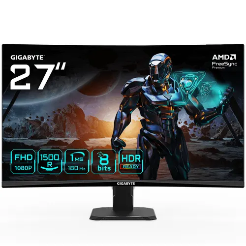 GIGABYTE GS27FC monitor komputerowy 68,6 cm (27") 1920 x 1080 px Full HD LED Czarny