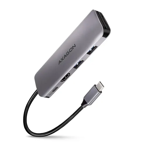Axagon HMC-5 stacja dokująca Przewodowa USB 3.2 Gen 1 (3.1 Gen 1) Type-C Szary