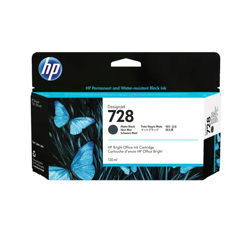 HP Wkład z atramentem czarnym matowym DesignJet 728 130 ml