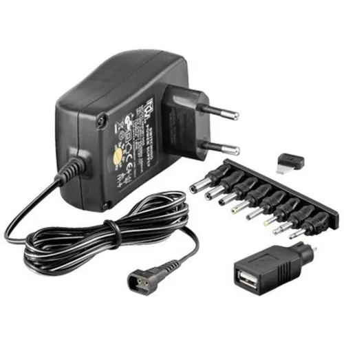 Techly IPW-NTS1500G adapter zasilający/ inwentor Wewnętrzna 18 W Czarny