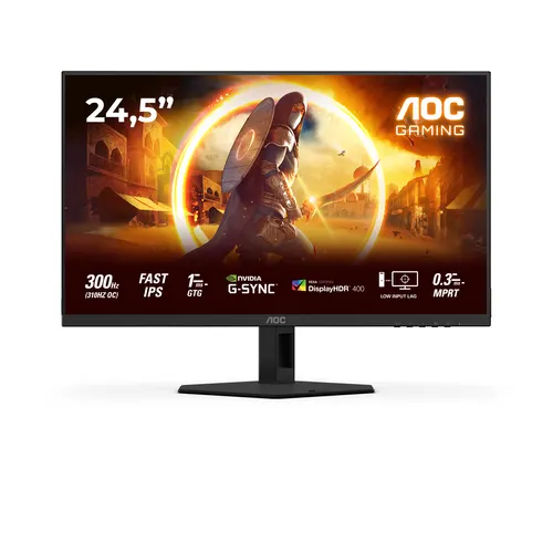 AOC G4 25G4SRE monitor komputerowy 62,2 cm (24.5") 1920 x 1080 px Full HD LED Czarny, Czerwony