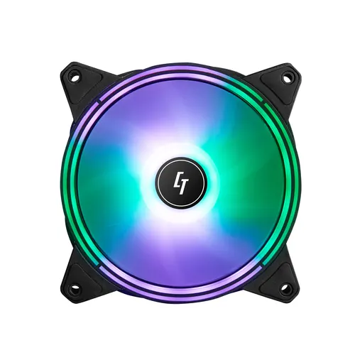 Chieftec NF-1225RGB system chłodzenia komputerów Obudowa komputera Wentylator 12 cm Czarny 1 szt.